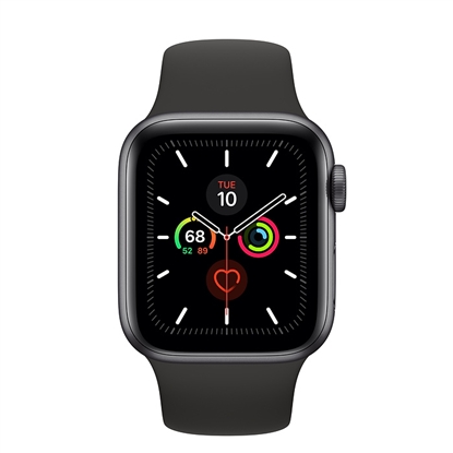 Picture of Apple Watch Series 5 44mm Space Gray Aluminum Case with Sport Band Black 
