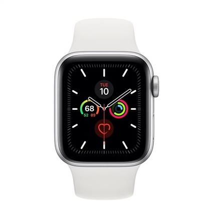 Picture of Apple Watch Series 5 44mm Silver Aluminum Case with Sport Band White