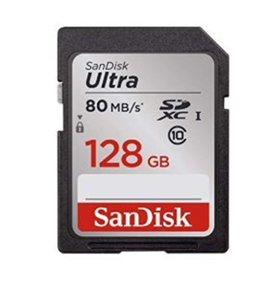 Picture of SanDisk 128GB Ultra SD/HC UHS-I Card 80MB/S C 