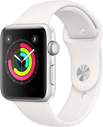 Picture of Apple Watch Series 3 42 mm Silver Aluminum Case with White Sport Band