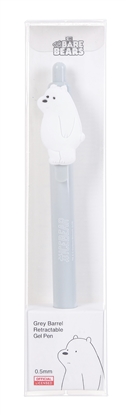 Picture of Miniso We Bare Bears Grey Barrel Retractable Gel Pen