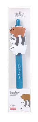 Picture of Miniso We Bare Bears Green Barrel Retractable Gel Pen
