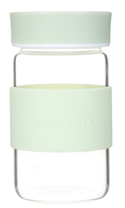 Picture of Miniso Simple High Borosilicate Glass Water Bottle 340 ml Green