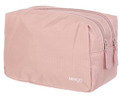 Picture of Minigo Portable Double Zipper Cosmetic Bag Pink