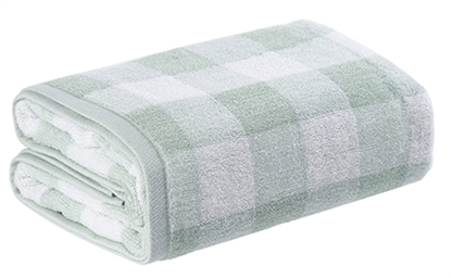 Picture of Miniso Simple Plaid Bath Towel Green
