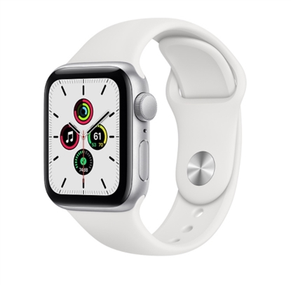 Picture of Apple Watch SE GPS, 40mm Silver Aluminium Case with White