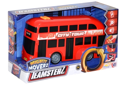 Picture of HTI Toys-Teamsterz Mighty Moverz Red Double Decker London Bus With Lights And Sound