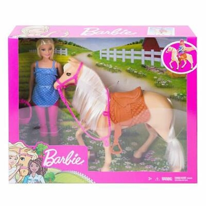 Picture of Barbie Doll and Horse
